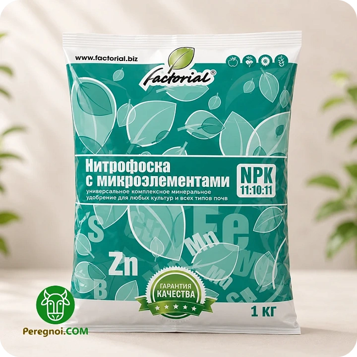 Нитрофоска 1 кг комплексное удобрение